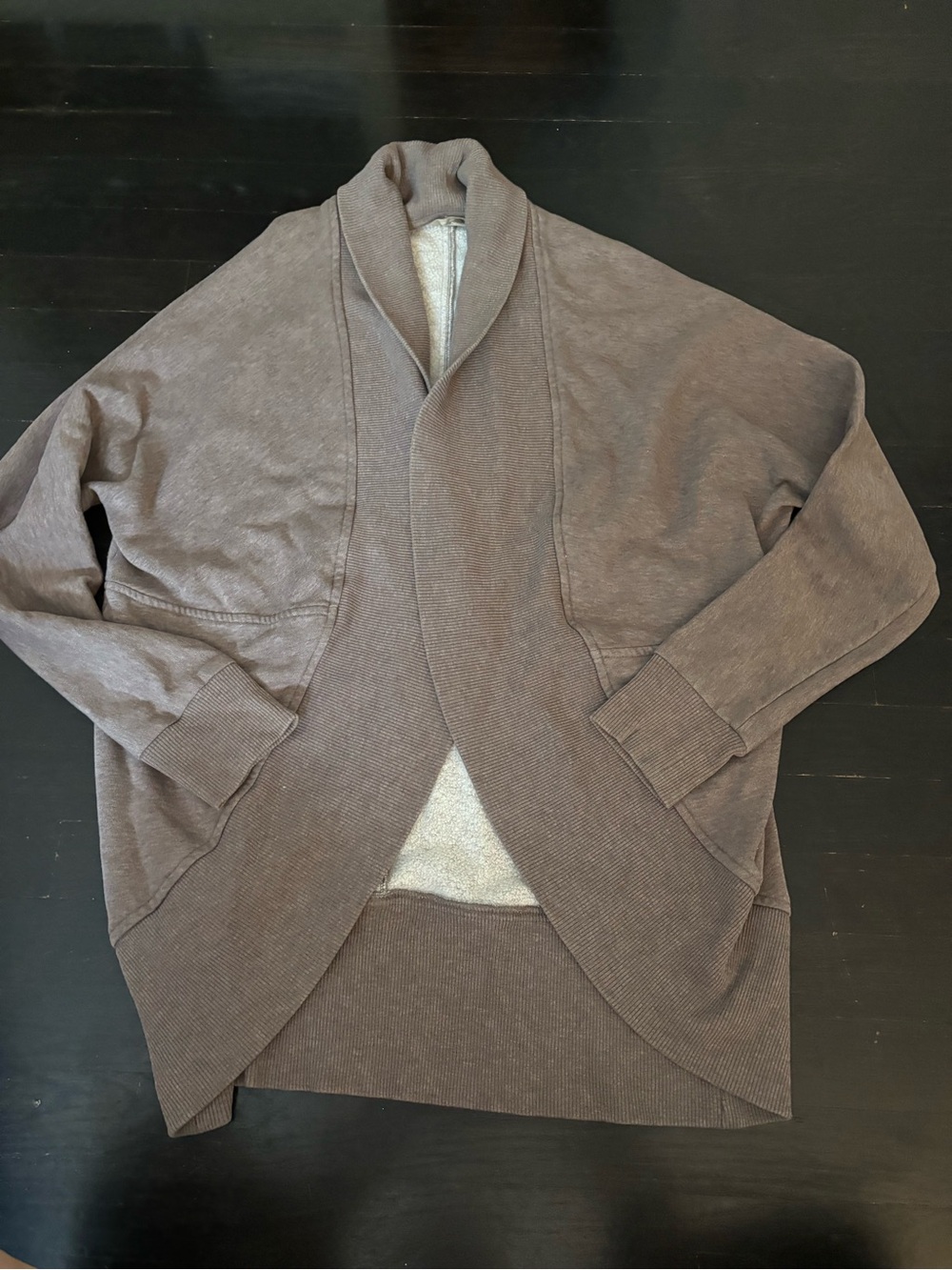 Banana Republic Brown Shawl Collar Open-Front Cardigan